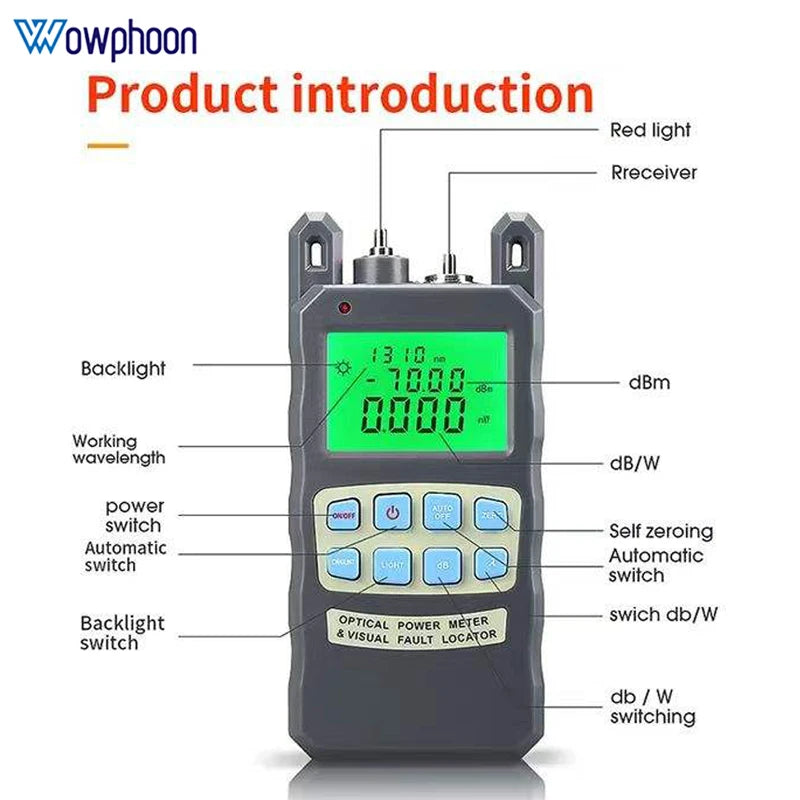 DXP-20B Optical Power Meter tester Optical multimeter High-precision optical attenuator Optical receiver -70~+10dbm