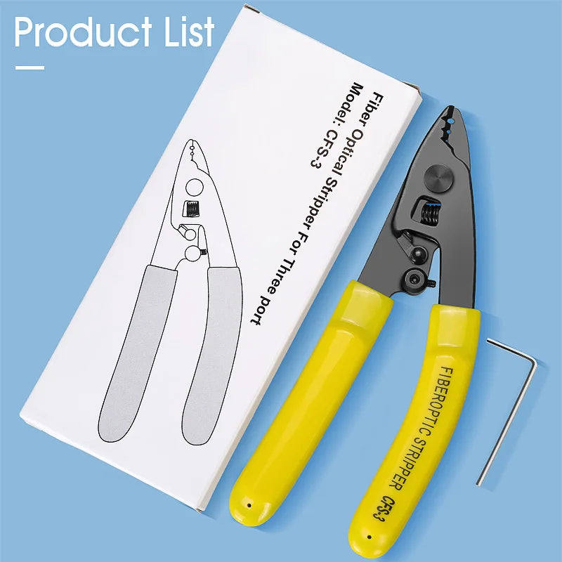CFS-3 Three-port Fiber Optical Stripper Wire Strippers FTTH Tools Optical Fiber Stripping Pliers